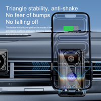 Nouveauté, design de haute qualité, chargeur de voiture sans fil 15W, support de téléphone portable avec boîtier en alliage d'aluminium