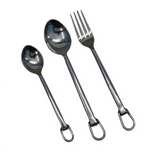 Ensemble de couverts de cuisine cuillère et fourchette de qualité minimaliste hôtel et restaurants vaisselle ensemble de couverts décoratifs en acier inoxydable et logo - Product Image 1