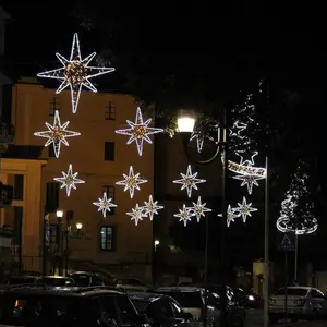 Уличная 2D модная лента, мотив, светильник для рождественских украшений, уличные фонари