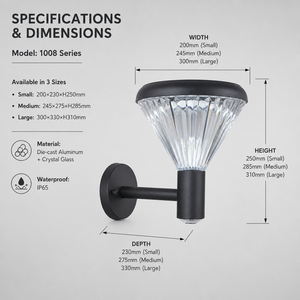 ไฟเสาโซลาร์เซลล์กันน้ำ IP44 ไฟ LED สามสี อายุการใช้งาน 15000 ชั่วโมง ความสว่าง 500 ลูเมนส์ โคมไฟเสาประตูสวน ไฟตกแต่งภูมิทัศน์กลางแจ้ง - Product Image 3