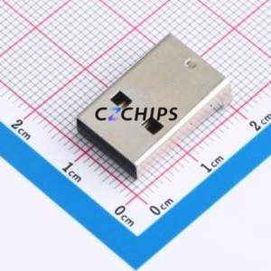 AM90-01-T1-B USB Connector Bent Lead Through Hole Connector Type-A Male Right Angle Insert - Product Image 1