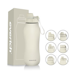 Bouteille d'eau isotherme Everich <span class=keywords><strong>24</strong></span> oz en acier inoxydable à double paroi, forme <span class=keywords><strong>gourde</strong></span>, avec couvercle à poignée portable - Product Image 3