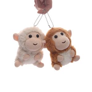 Mini porte-clés en peluche singe, 3 couleurs, pour le commerce électronique transfrontalier, les boutiques de cadeaux, OEM personnalisé pris en charge - Product Image 2