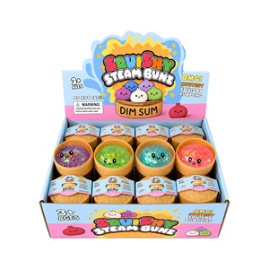 Juguetes Antiestrés de Rebote Lento Personalizados 2026, Nuevos Baozi de TPR de <span class=keywords><strong>5</strong></span>.5cm, Tipo Dumpling Squishy, 24 Piezas en Caja de Colores Aleatorios - Product Image 1