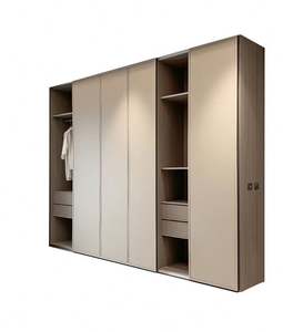Armario de Madera, Armarios de Madera Maciza con Puertas y Cajones con Cierre de Bisagra, Diseño de Muebles de Dormitorio, Organizador de Lujo para Dormitorio - Product Image 1