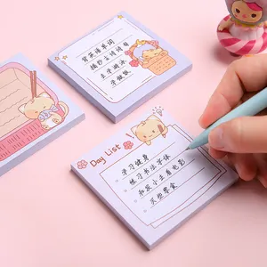 Promotional Custom Pattern Cute Stationery Mini Size Sticky Notes Notepad Memo Pad With Logo