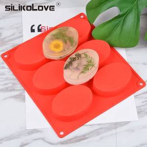 MUYULINS Food Grade Silicone 6 Cavity DIY Soap Making Mold Oval Kitchen <b>Accessories</b> - Product Image 5