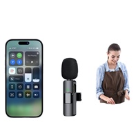 Système de microphone sans fil K15 Mini, réduction de bruit, portable, en plastique, compatible avec les appareils photo reflex numériques, les caméscopes, les téléphones, le studio