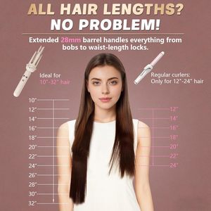 Rizador de Pelo Automático de 28 mm, Rizador Iónico de Doble Dirección con 3 Ajustes de Temperatura - Product Image 6
