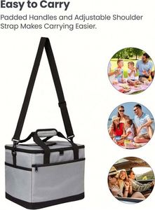 2024 <b>Custom</b> Logo 30 Litre Cool Bag Lunch Bag <b>Box</b> Keep Warm and Cold, Leak-Proof, With Carriying Straps, Multiple Pockets - Product Image 4