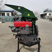 Batteuse multifonctionnelle diesel 12 CV à haute efficacité pour le traitement des céréales (sorgho, millet, maïs, soja) pour la récolte agricole HJ-950