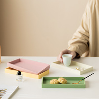 Plateau de rangement en silicone style nordique 20x10cm pour salle de bain, cuisine, salon, coiffeuse, organisateur de clés, cosmétiques et bagues
