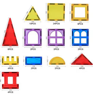 Azulejos magnéticos para niños, 100 Uds., bloques de construcción, arcoíris, <span class=keywords><strong>120</strong></span> Uds., bloques de construcción magnéticos para niños - Product Image 3