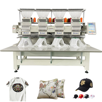 Fournisseur chinois Nouvelle machine à broder industrielle informatisée à 4 têtes avec moteur et engrenage pour la broderie de casquettes et de chemises