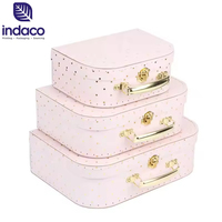 Valise en carton écologique de luxe personnalisée pour bébé, cadeau pour bébé avec poignée en métal
