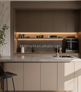 Moderne design keukenkastjes met matte lakafwerking voor appartementenproject in <span class=keywords><strong>Dallas</strong></span> - Product Image 6