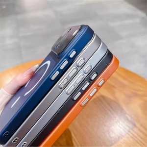 เคสโทรศัพท์สุดหรู 17 แบบสำหรับ iPhone 13 14 15 16 17 Pro Max พร้อมฟิล์มกระจกป้องกันเลนส์ รองรับการชาร์จแบบแม่เหล็ก - Product Image 3