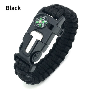 Bracelet de survie 5-en-1 en paracorde avec boussole, silex, sifflet et cadran pour l'évasion en extérieur - Product Image 3