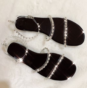 FS22-Sandalias deslizantes de cristal para mujer, zapatos a la moda, con diamantes transparentes - Product Image 5
