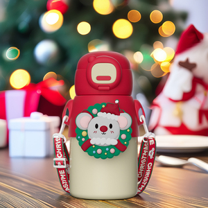 2024 Neuerscheinung Kinder-Thermobecher 316 Edelstahl Lebensmittelecht Hochwertiger Spaßbecher Vakuum-Wasserflasche Weihnachtsgeschenk - Product Image 1