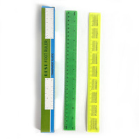 Règle en plastique droite Surwin fantaisie colorée de 30 cm (12 pouces) de couleur unie avec impression au dos et logo OEM pour écoliers - Vente en gros
