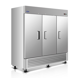 Refrigerador Comercial de 81 Pulgadas y 72 Pies Cúbicos con 3 Puertas Sólidas, Refrigeradores Verticales de Acero Inoxidable con Certificación ETL - Product Image 1