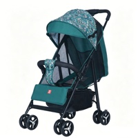 Poussette bébé légère et compacte en plastique, pliable, grandes roues, portable, capacité de charge 20 kg, 0-3 ans, unisexe, avec siège