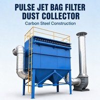 Collecteur de poussière industriel à jet pulsé haute efficacité, robuste, en acier au carbone, pour usine de ciment, type sac, avec nettoyage automatique