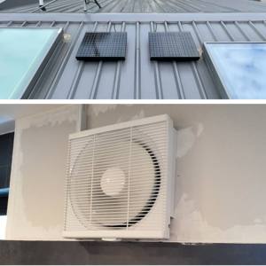 Ventilateur d'extraction d'air mural solaire pour maison, cuisine, <span class=keywords><strong>salle</strong></span> <span class=keywords><strong>de</strong></span> <span class=keywords><strong>bain</strong></span>, 40W, ventilation <span class=keywords><strong>de</strong></span> fenêtre, évacuation <span class=keywords><strong>de</strong></span> chaleur, ventilateur, électroménager - Product Image 5