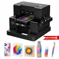 Imprimante UV à plat A4 améliorée avec effet vernis, mini machine d'impression de table pour bouteilles et gobelets cylindriques cosmétiques