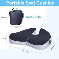 Petit coussin de siège de voyage ergonomique imperméable et personnalisable pour avion voiture utilisation Portable pliable sciatique coussin de soulagement de la douleur