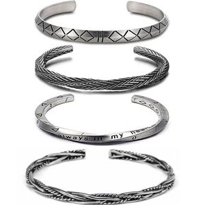 Vintage Viking Bracelet Infinity Durable Simple Power Cuff Fashion Black <b>Men</b> <b>Bangle</b> Bracelet Trendy Set <b>Bangles</b> - Product Image 1