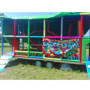 Diskon bisa digerakkan untuk tempat bermain anak, Trailer portabel istana nakal pesta keluarga peralatan bermain luar ruangan - Product Image 6