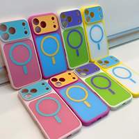 Étui de téléphone magnétique coloré et élégant pour iPhone 18 17 Air 16 15 14 Plus 13 Pro Max, tendance avec emballage, coque antichoc