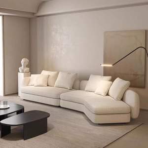 Sofá de salón minimalista italiano <span class=keywords><strong>Poliform</strong></span> de Saint-Germain, sofá de panel plano grande de esquina curva - Product Image 1