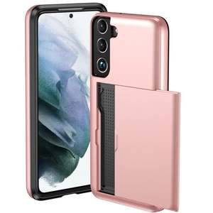 Funda tipo cartera con tapa deslizante para Samsung Galaxy S22 con ranuras para tarjetas de crédito para Samsung S21 Plus A32 A42 A52 A12 A13 - Product Image 1