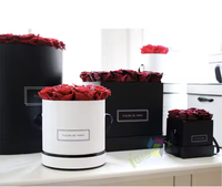 Boîte à chapeau ronde à fleur unique de luxe Carton blanc rigide avec logo personnalisé de haute qualité avec stratification brillante et mate pour bougies