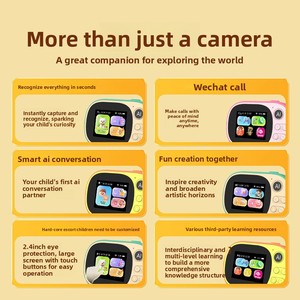 Caméra Intelligente 4G SIM avec IA, Dialogue Vocal, Contrôle Parental, Éducation Précoce, <span class=keywords><strong>Enregistrement</strong></span> Photo/Vidéo et Jeux, Matériau ABS - Product Image 3