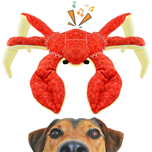Wholesale Large Emperor Crab Design <b>Plush</b> Squeaky Chew Toys for Big Dogs Durable Interactive Stuffed Tug for Pet Dogs - Product Image 1