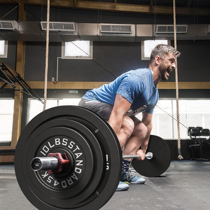 Plaques de <span class=keywords><strong>poids</strong></span> personnalisées <span class=keywords><strong>Disque</strong></span> de <span class=keywords><strong>musculation</strong></span> OB 50mm Plaque d'haltères Gym Standard 2.5 à 45 lb Plaques de <span class=keywords><strong>poids</strong></span> en fonte - Product Image 3