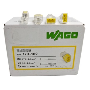 WAGOS 773-102 Connector voor aansluitdozen voor massieve en meeraderige geleiders <span class=keywords><strong>2</strong></span>,5 mm² gele behuizing <span class=keywords><strong>2</strong></span>-aderig WAGOS 773-102 - Product Image 1