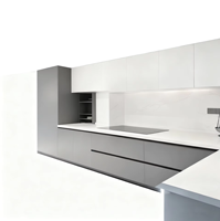Meubles de cuisine modulaires modernes en aluminium alvéolé, étanches, ensemble complet d'armoires pour projets d'appartements