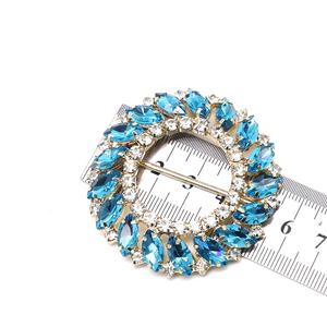 S373 Venta caliente al por mayor mujeres Rhinestone cinturón hebilla redonda Rhinestone zapato hebillas Decoración - Product Image 5