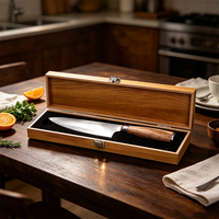 Ensemble de couteaux de cuisine multi-usages personnalisés de haute qualité 7 pièces bloc de bois manche en bois ensemble de couteaux de chef forge