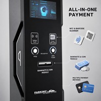 Borne de paiement en libre-service avec module de collecte de billets et de monnaie, système de gestion de parking commercial, terminal de stationnement