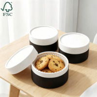Boîte cylindrique en carton personnalisée pour emballage de gâteaux, tube en papier pour emballages de pâtisseries, caja para cajas tarta vasca pour cupcakes