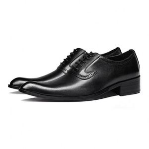 Nouvelles Chaussures Habillées à Talons Hauts en Cuir Véritable de Haute Qualité à Bout Pointu pour Hommes – Idéales pour Mariages et Soirées – Tendance Actuelle - Product Image 5