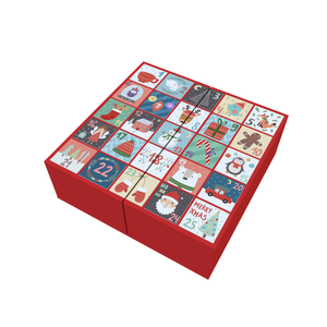 Boîte mystère vide personnalisée 6 <span class=keywords><strong>8</strong></span> 12 24 <span class=keywords><strong>jours</strong></span> pour cookie chocolat boîte pour calendrier de l'avent de Noël - Product Image 2