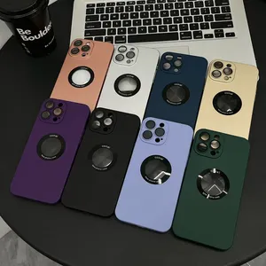 IPhone 용 새로운 젖빛 유리 케이스 휴대 전화 케이스