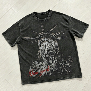 T-Shirt Personalizzata OEM da Uomo con Stampa <span class=keywords><strong>New</strong></span> <span class=keywords><strong>York</strong></span>, Stile Americano, 100% Cotone, Collo Tondo, Manica Corta, Abbigliamento Maschile - Product Image 3